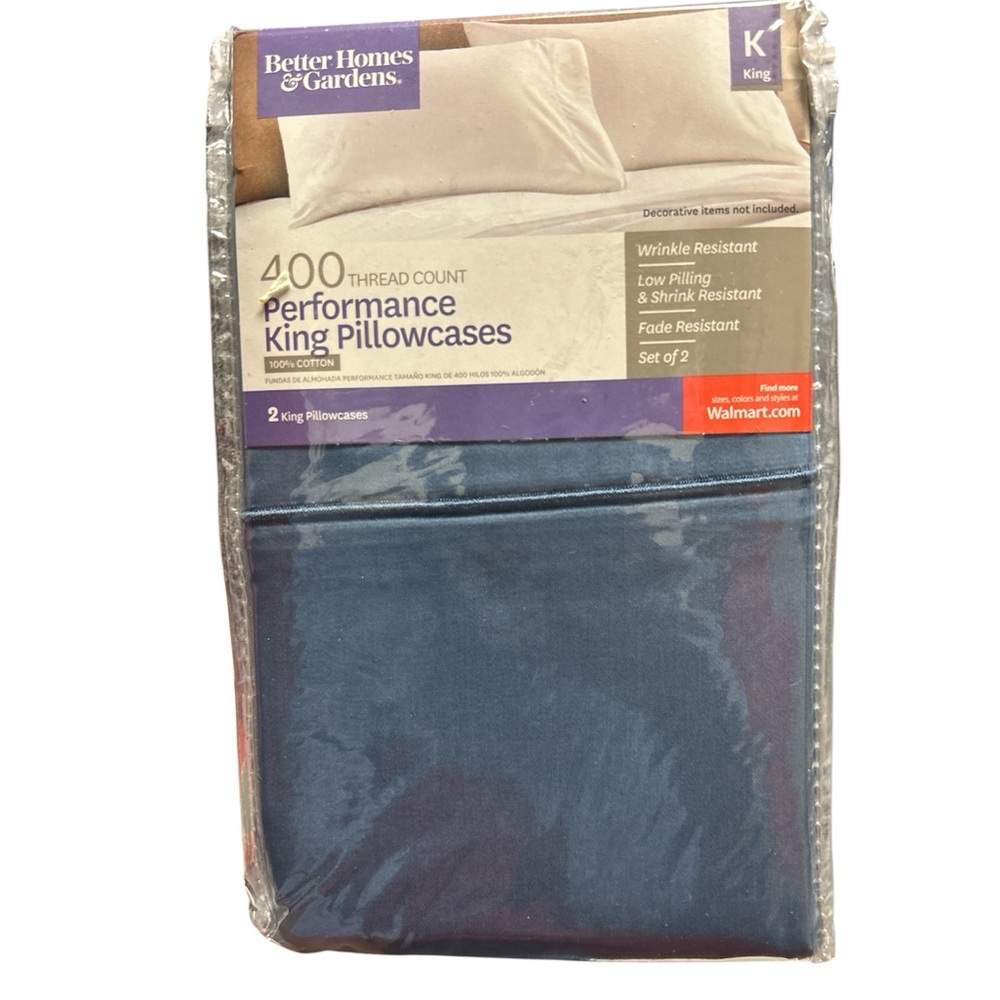 BH&G King Pillowcases in Blue